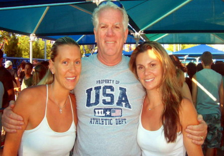 Jerre with both of my daughters at Cedar Point