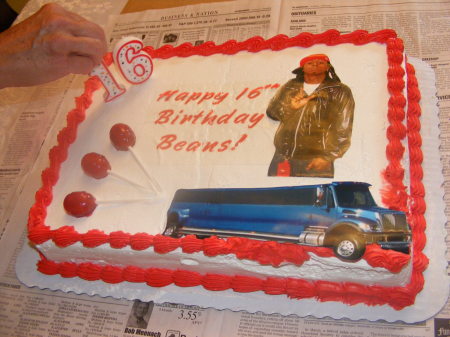 Eric's Lil Wayne 16th Birthday cake