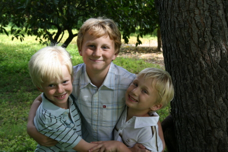 My 3 sons, fall 2008, ages 7, 10, 5