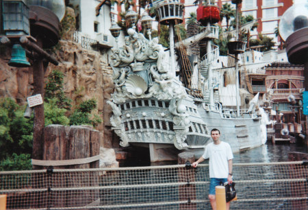 Me in front of Treasure Island in Las Vegas