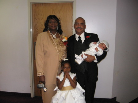 Marcia Husband Joe, grandson and granddaughter