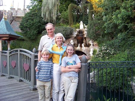 The Holmes familoy at Disneyland