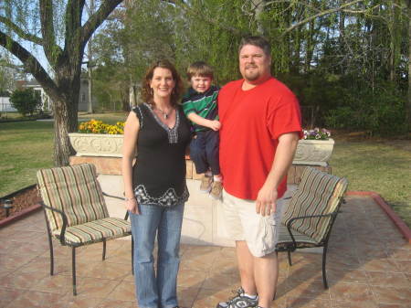 Me (7 months pregnant) Tyler and Adam.
