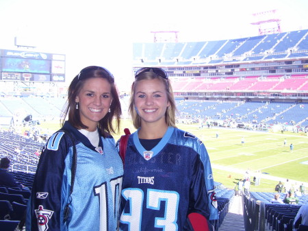 Jos and Christina at the Titans game