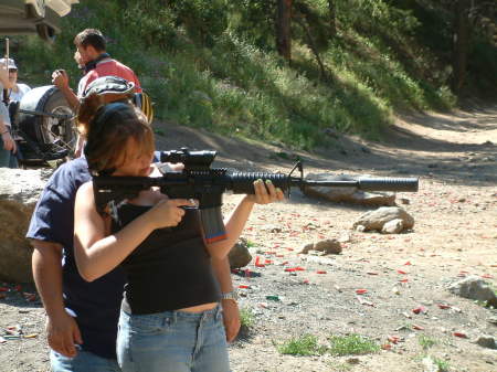 Mikhaila with the AR 15