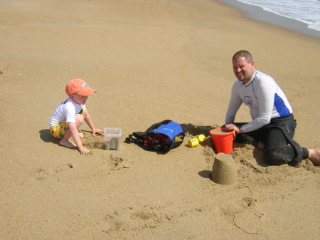 Spencer and I at the beach