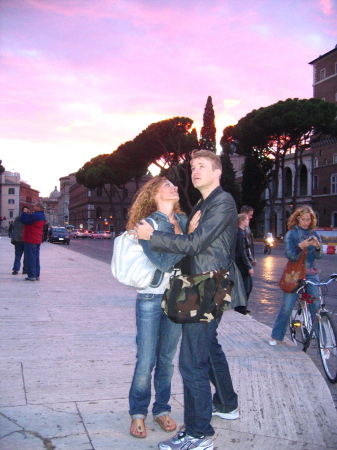 With an artist friend in Rome