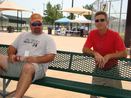 Mike and Brad watching our World Series