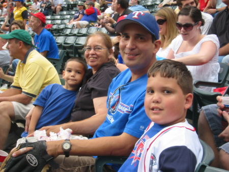 Behind home plate for a Ranger game