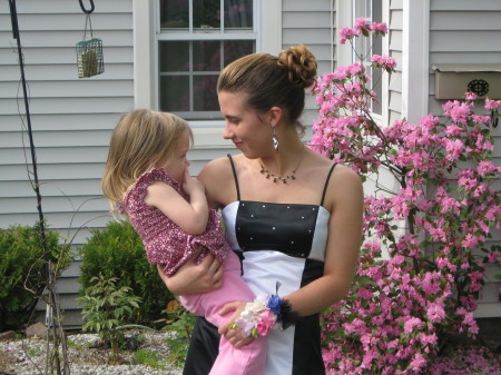 daughter and niece before prom