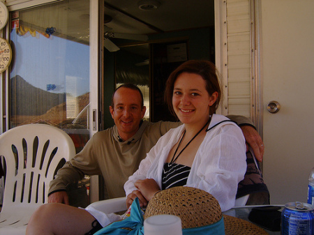 steve and sadie on houseboat