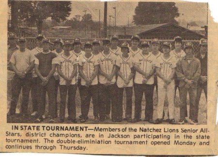 1971 Natchez All-Stars Baseball Team