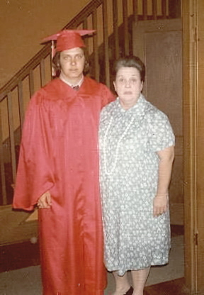 Tim & his mother the day of his graduation