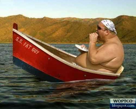 Me Fat on Boat