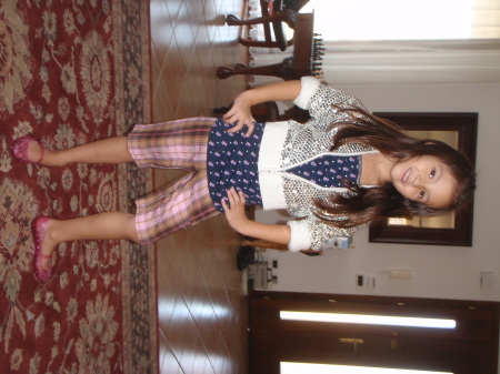 My Avery the fashion model at 5