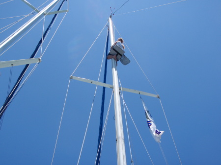 Up the mast...