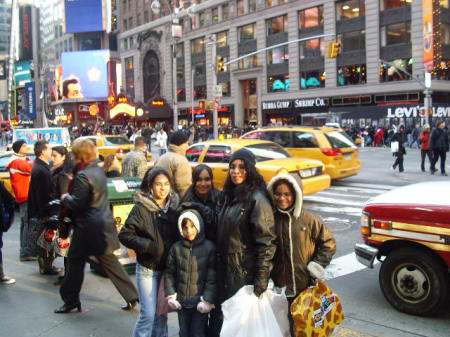 Noting like 5 girls  shopping in Times Square