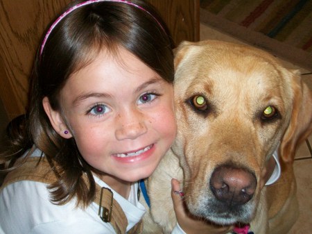 Addison and her dog Butchie