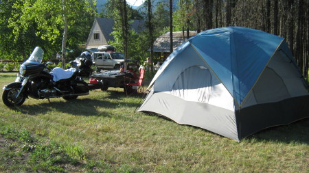 campsite at Glacier National Park