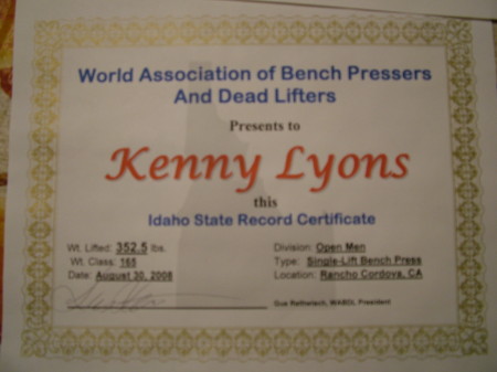 new Id. State Bench Press Record