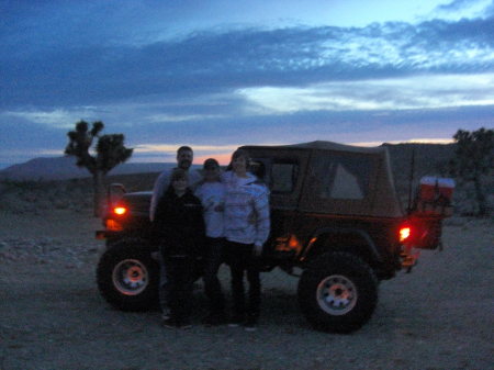 Our family on a jeep trip to  calico town