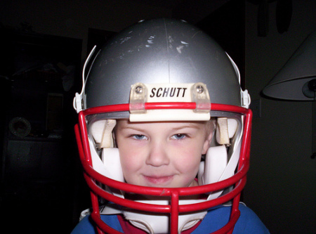 Eli in Big Brothers Helmet : )