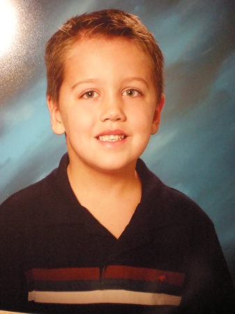 My son, Evan's, Kindergarten school picture.