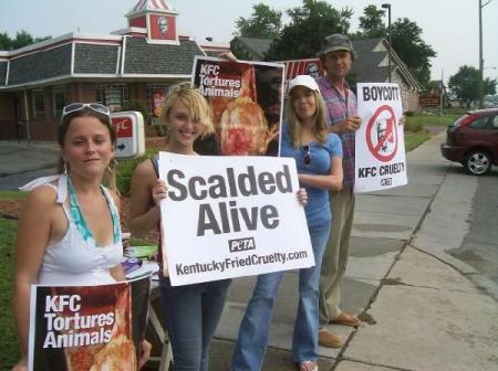 KFC Demonstration '08 (Me in white hat)