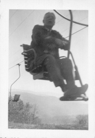 Norman on ski lift