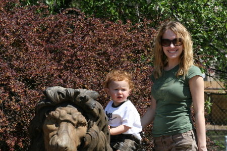 Melanie (daughter) and the little guy