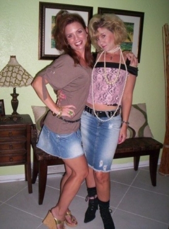 38 in 2008 - me and my sis 80s stylw