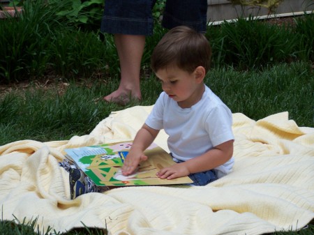 matthew reading book on blanket (2)