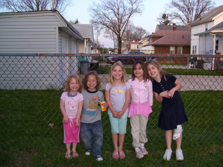 My 3 girls, their cousin and our neighbor