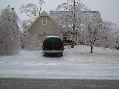 Front of our house January 31, 2002 ice storm
