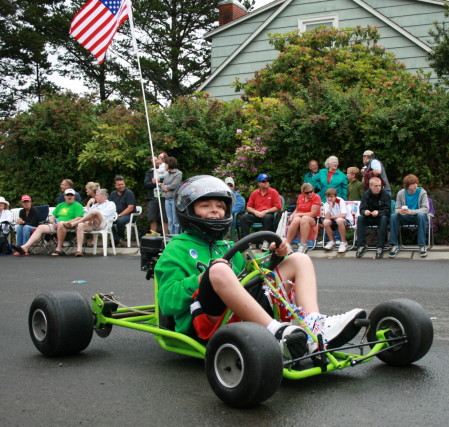 My son, Rosscoe, in 4th of July Parade 2008