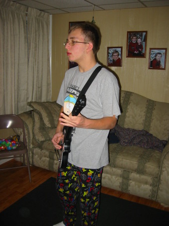 Cody Playing Guitar Hero