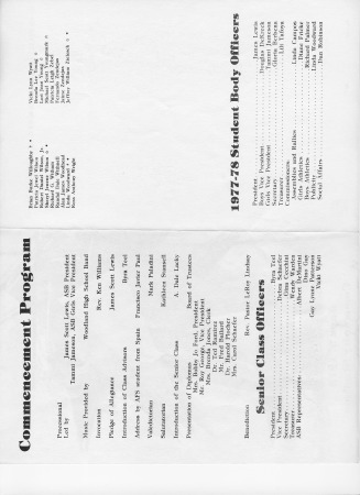 Class of 78 Book Program Outline