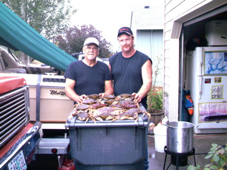 My best friend Paul and I after crabbing