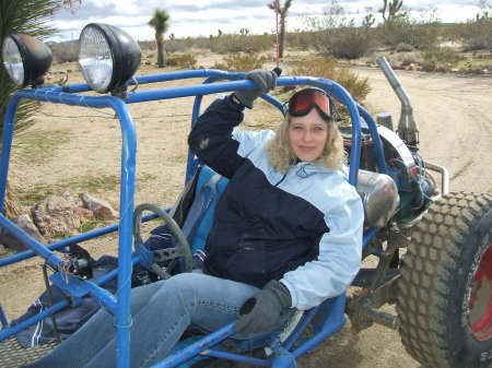 Dune buggying  in Mojave.