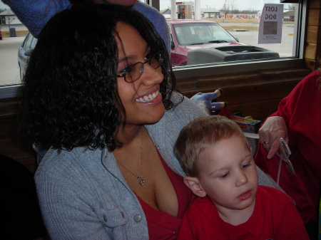 My dau & her son Jacob, at his 2nd, born 2005