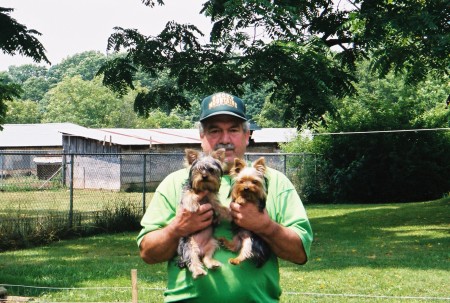 My husband, Lester and two of our "Mooshies"