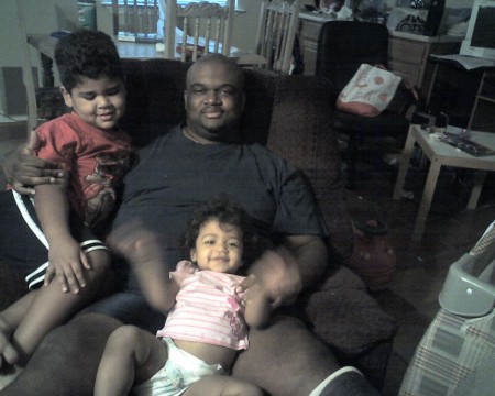 Me and the kids with my messed up foot