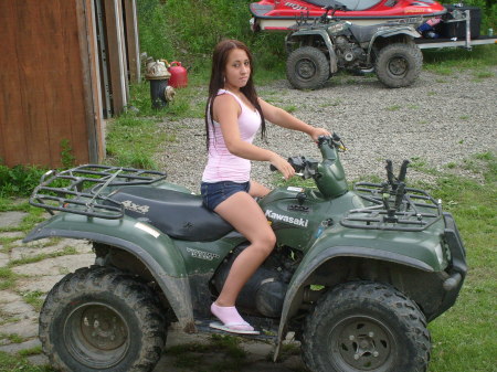 Erica on her Quad