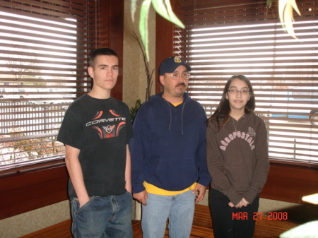 My hubby and kids in MI spring break 2008