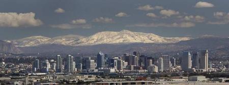 Snow above the SD skyline