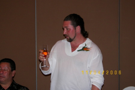 Eric Toasting the Newly Married Couple