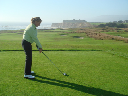 Learning to golf at Half Moon Bay - CA Fall 07