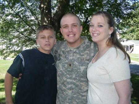 SPC Bryan Frush,home on three week leave