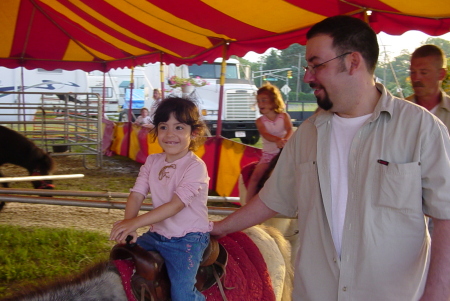 Kaitlyn and her Daddy at the fair