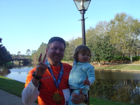 2006 Disney Half Marathon with my Daughter Eden